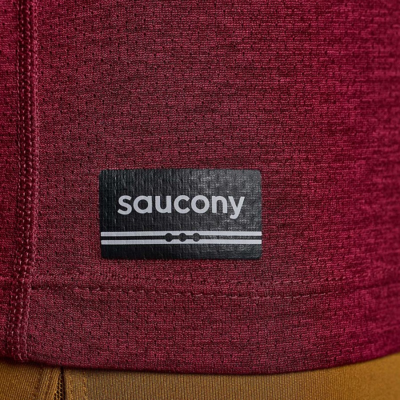 Saucony Stopwatch Long Sleeve Női Póló Piros | Hungary S43870-A82