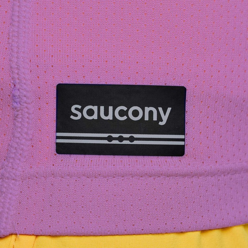 Saucony Stopwatch Rövid Sleeve Női Póló Lila | Hungary S93452-G36