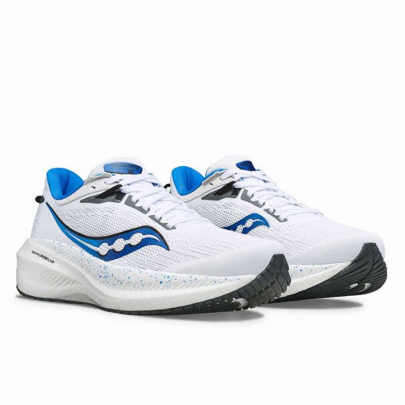 Saucony Triumph 21 Férfi Futócipő Fehér Mélykék | Hungary S63987-N43