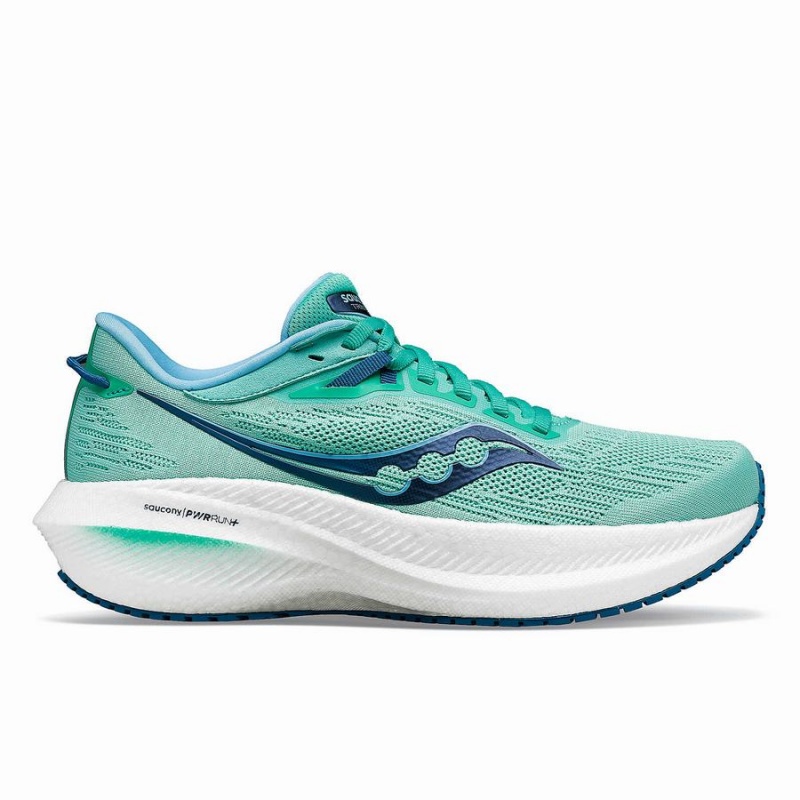 Saucony Triumph 21 Női Futócipő Menta Sötétkék | Hungary S02176-C68