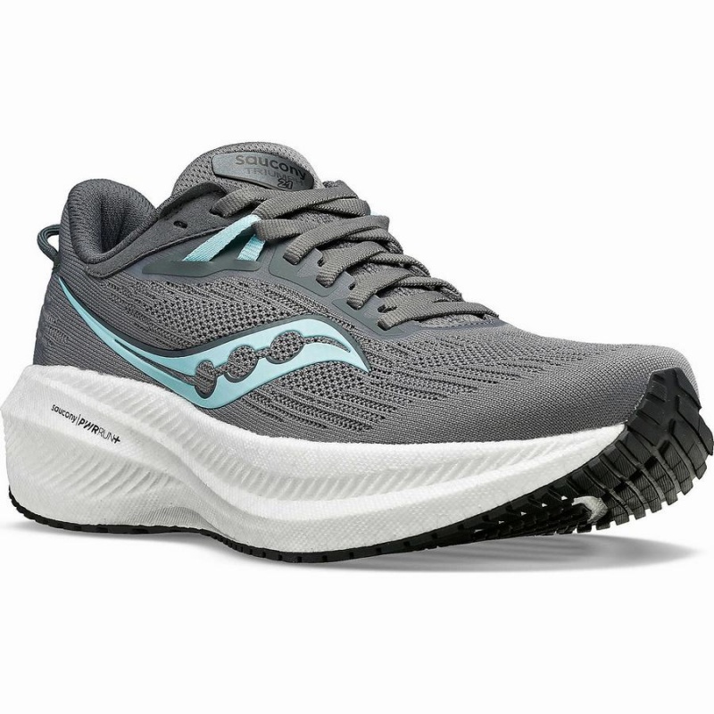 Saucony Triumph 21 Női Futócipő Szürke Fekete | Hungary S76148-B98