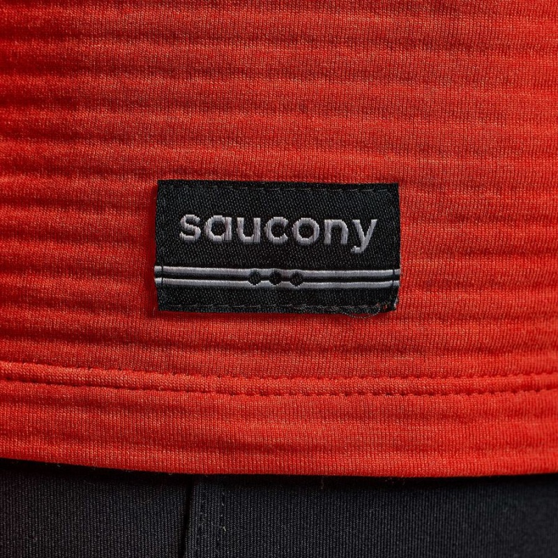 Saucony Triumph 3D 1/2 Zip Férfi Felsők Piros | Hungary S87594-C84