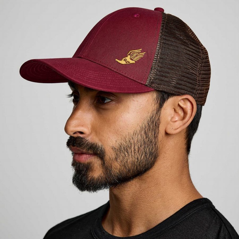 Saucony Trucker Férfi Kalap Piros | Hungary S85641-A82