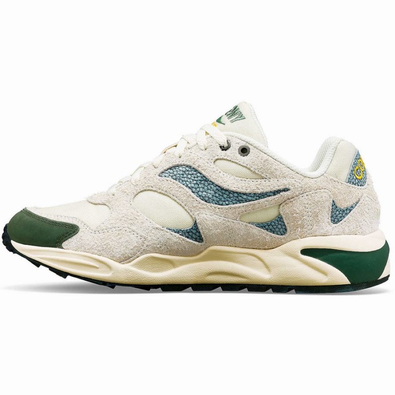 Saucony x Colour Plus Grid Shadow 2 Férfi Utcai Cipő Bézs Zöld | Hungary S76924-Y26