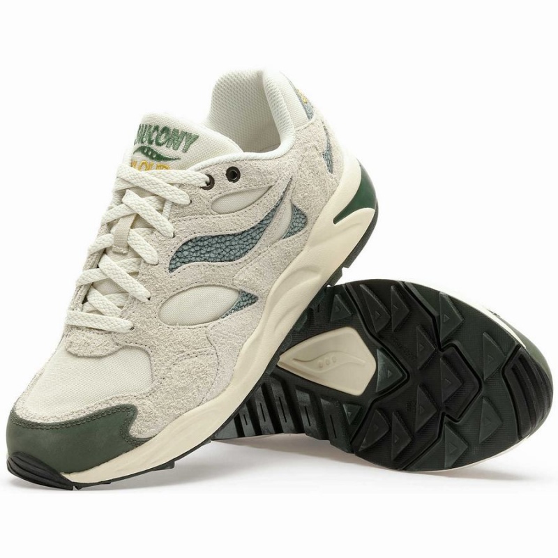 Saucony x Colour Plus Grid Shadow 2 Férfi Utcai Cipő Bézs Zöld | Hungary S76924-Y26